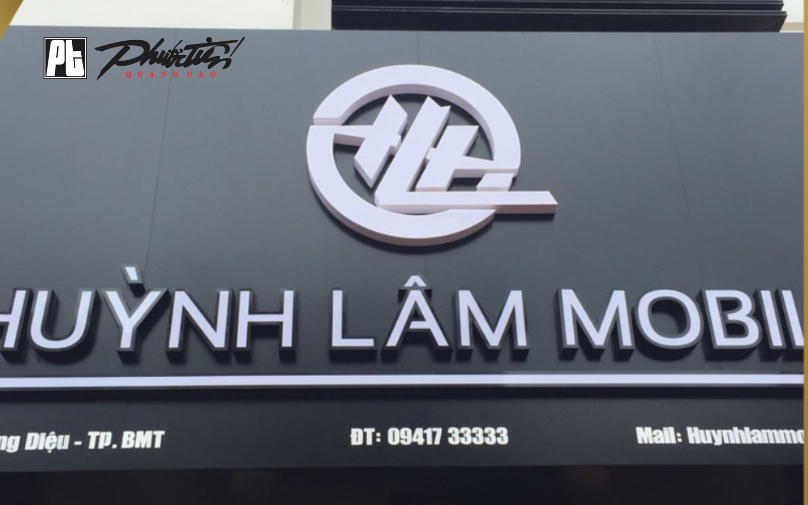 Bảng hiệu alu Hoàng Lâm Mobile