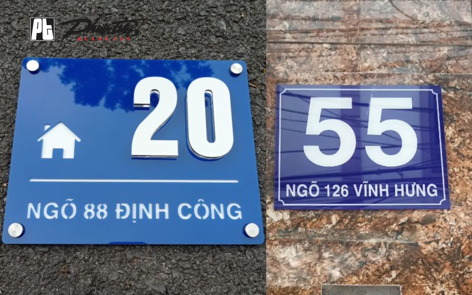 Biển số nhà mica