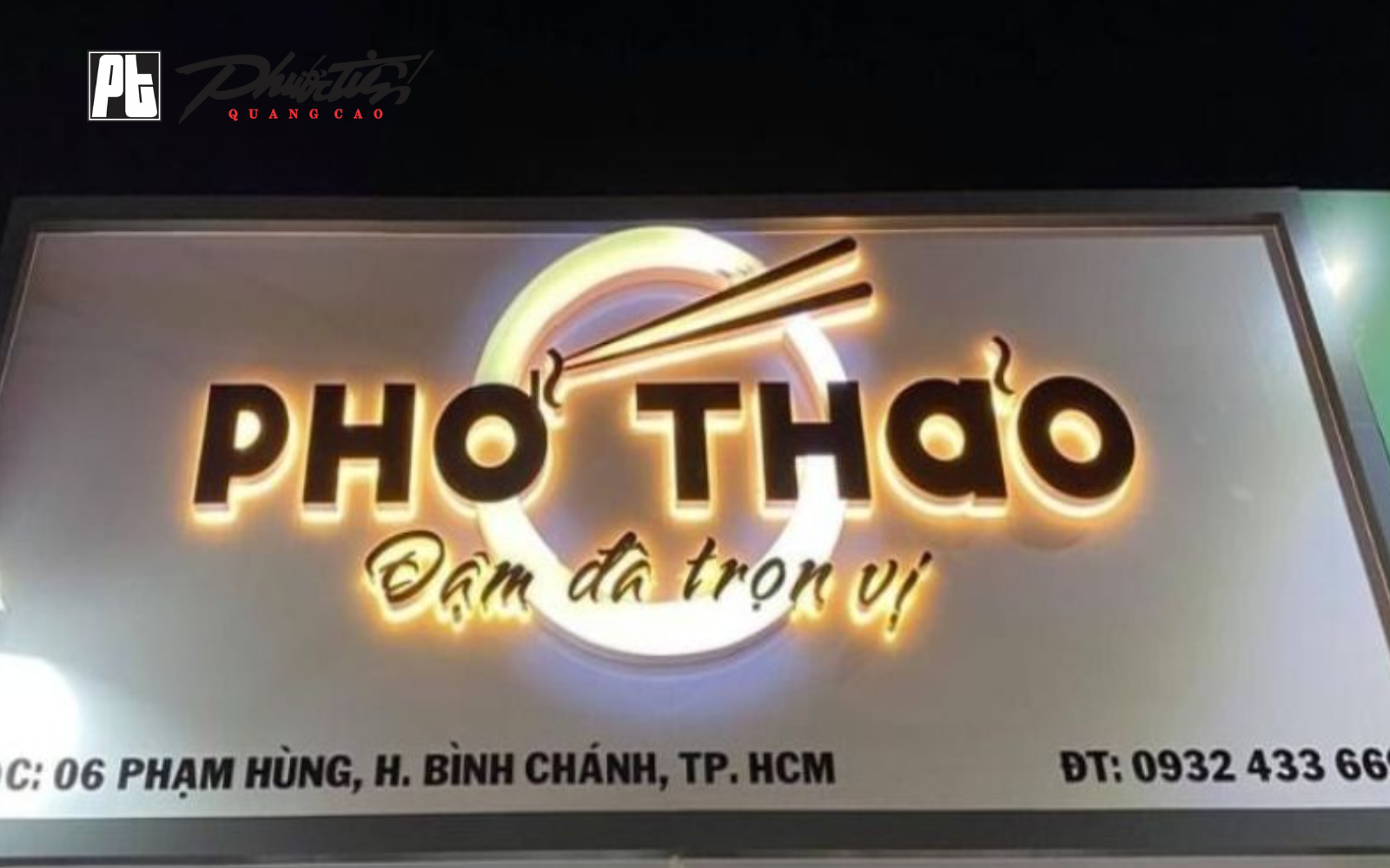 Bảng hiệu quảng cáo phở đèn LED