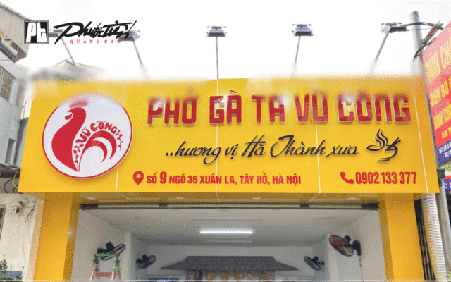 Biển quảng cáo quán phở