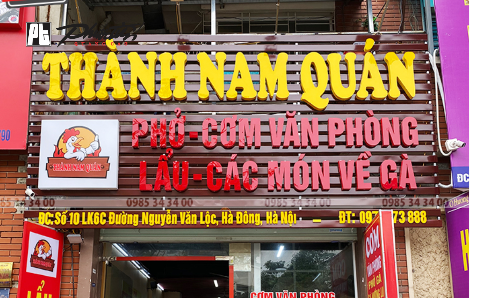 Bảng quảng cáo quán phở chữ nổi Mica