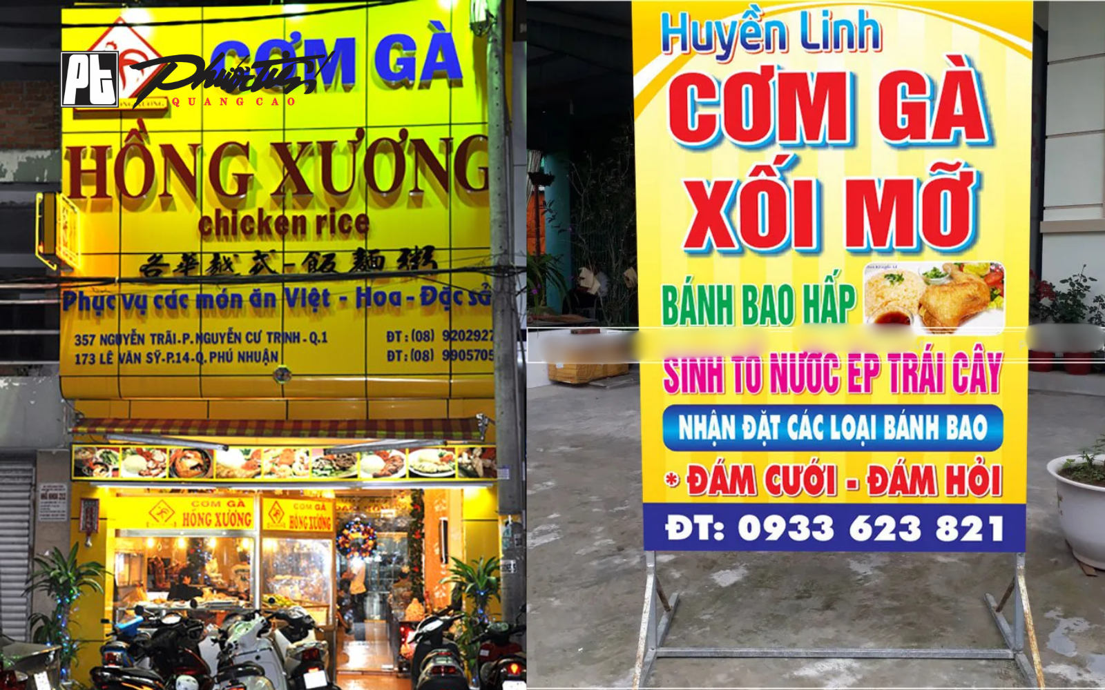 Mẫu bảng hiệu quán cơm gà