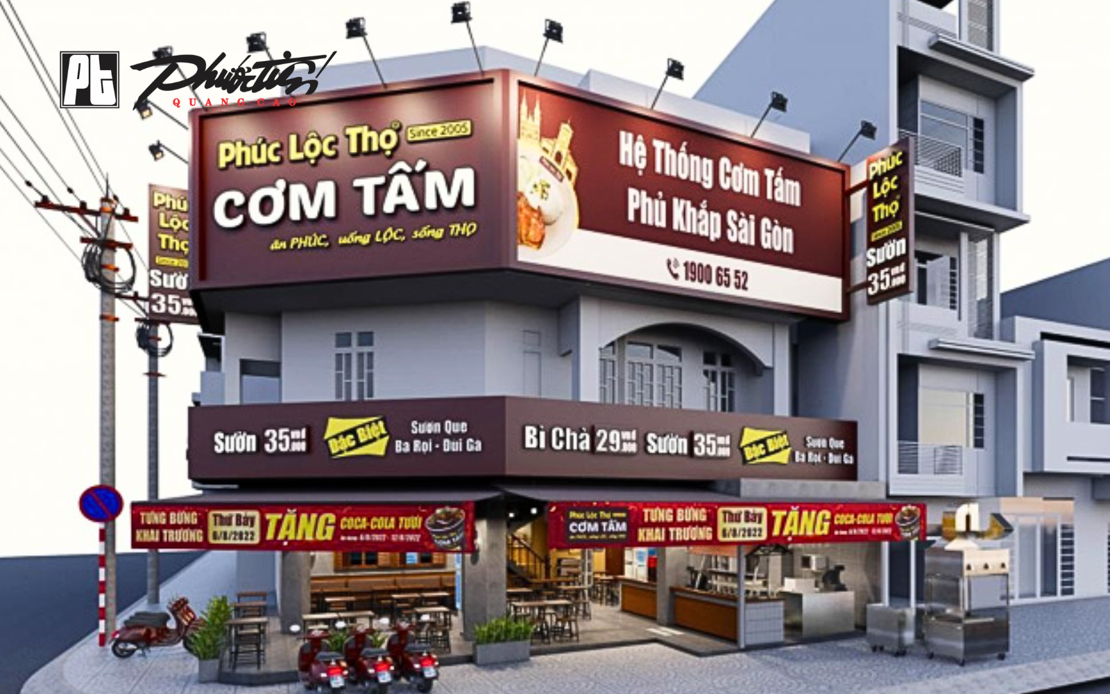 Mẫu biển hiệu quán cơm tấm