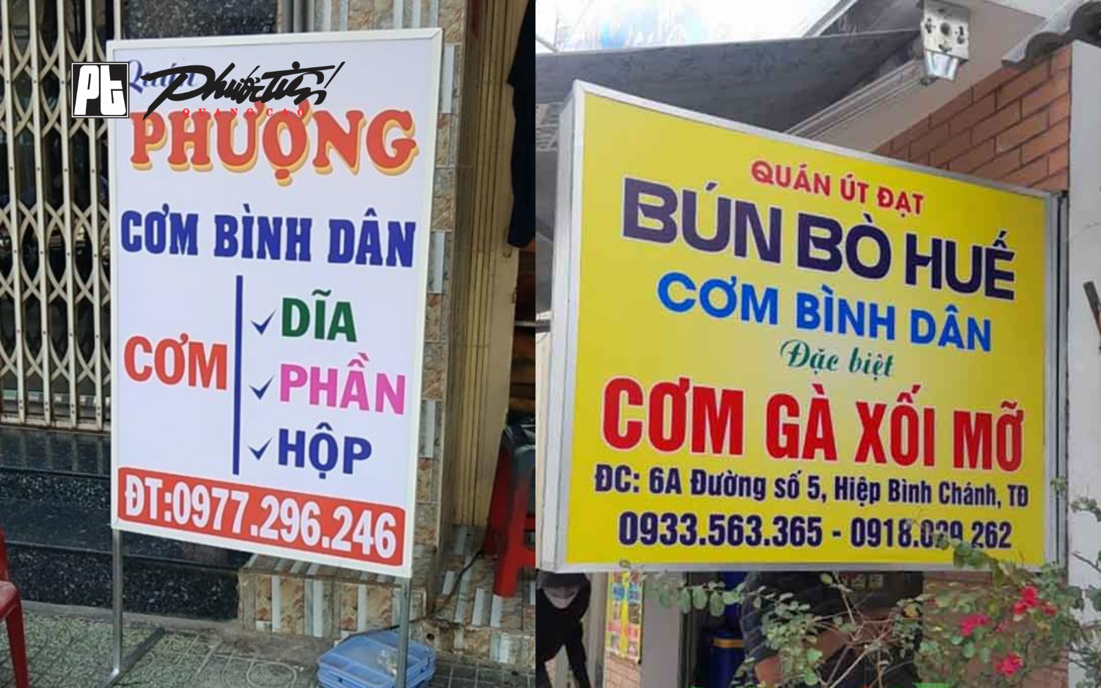 Mẫu bảng hiệu quán cơm bình dân