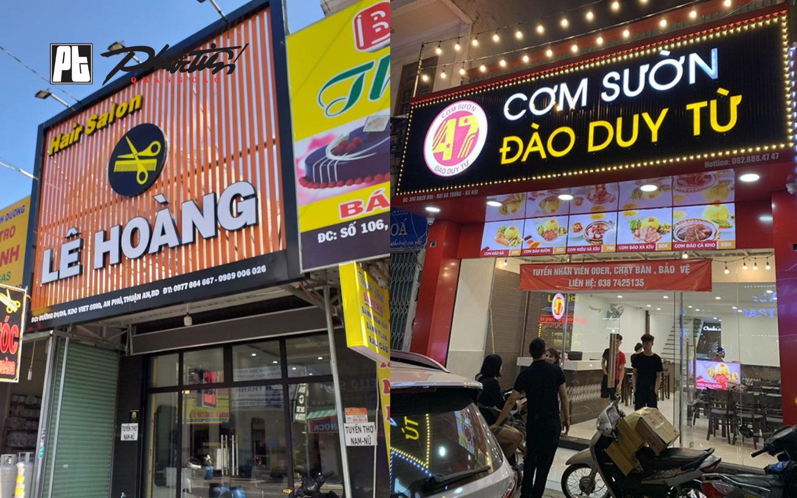 Biển hiệu quảng cáo nhà hàng cơm sườn