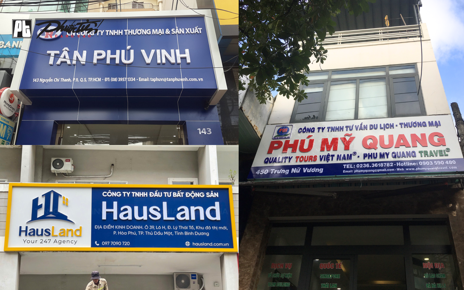 Mẫu biển hiệu công ty làm bằng Alu