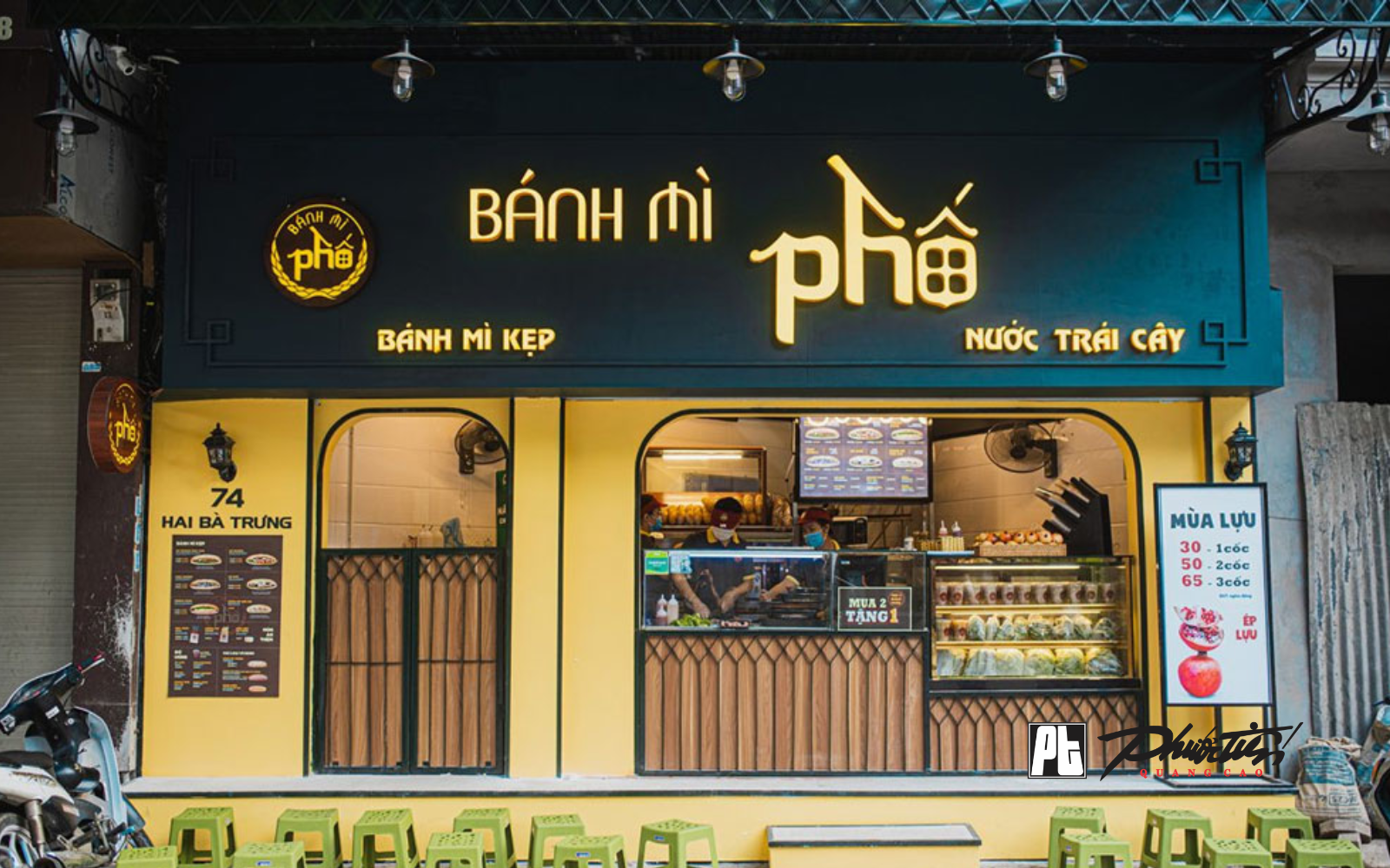 Mẫu biển quán ăn vặt bánh mì