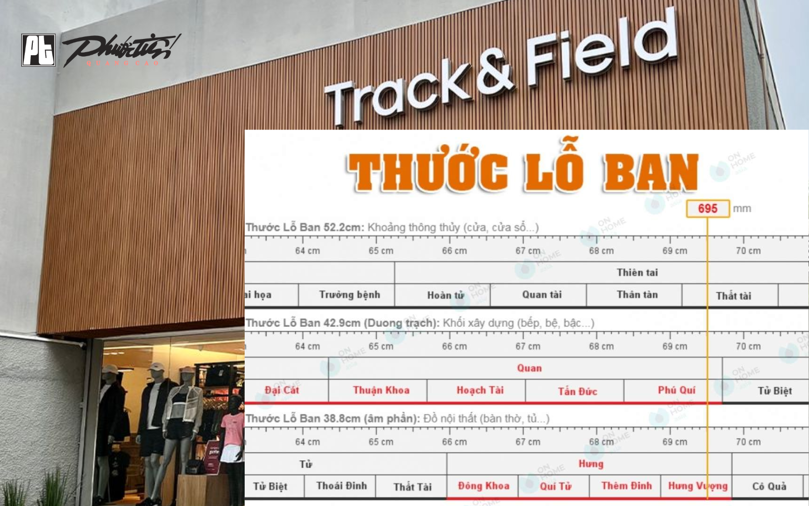 Sử dụng thước lỗ ban để đo kích thước phong thủy