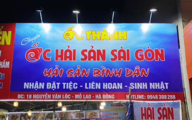 Bảng hiệu quán ốc
