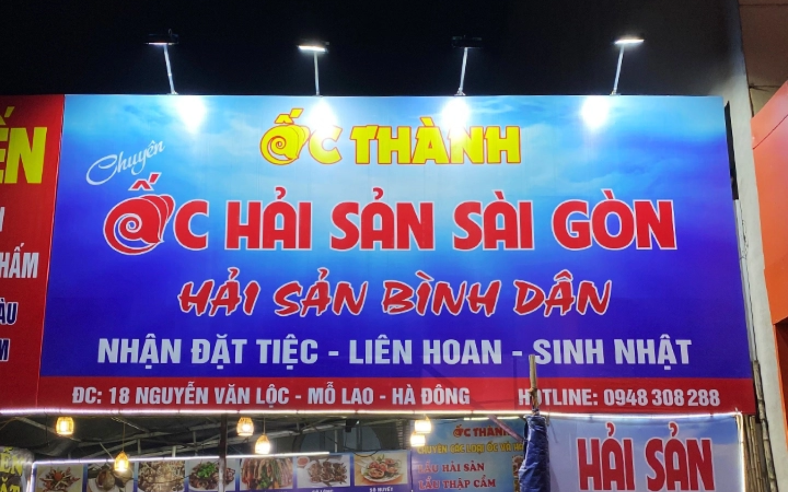 Bảng hiệu quán ốc