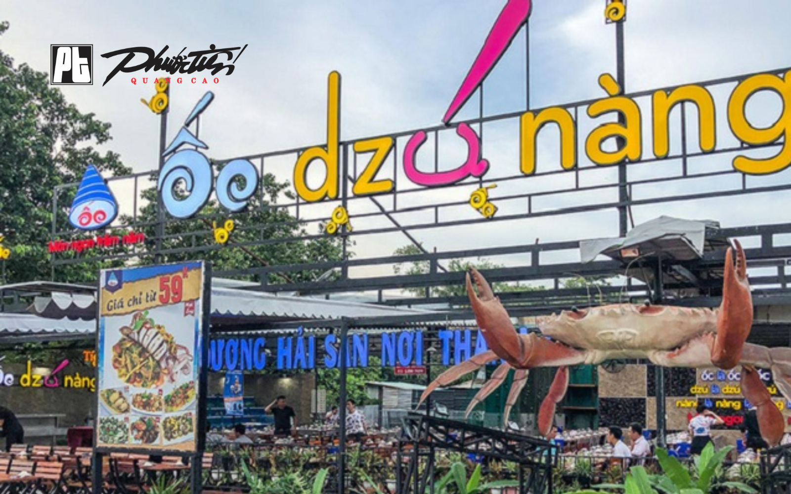 Mẫu bảng hiệu quán ốc đẹp