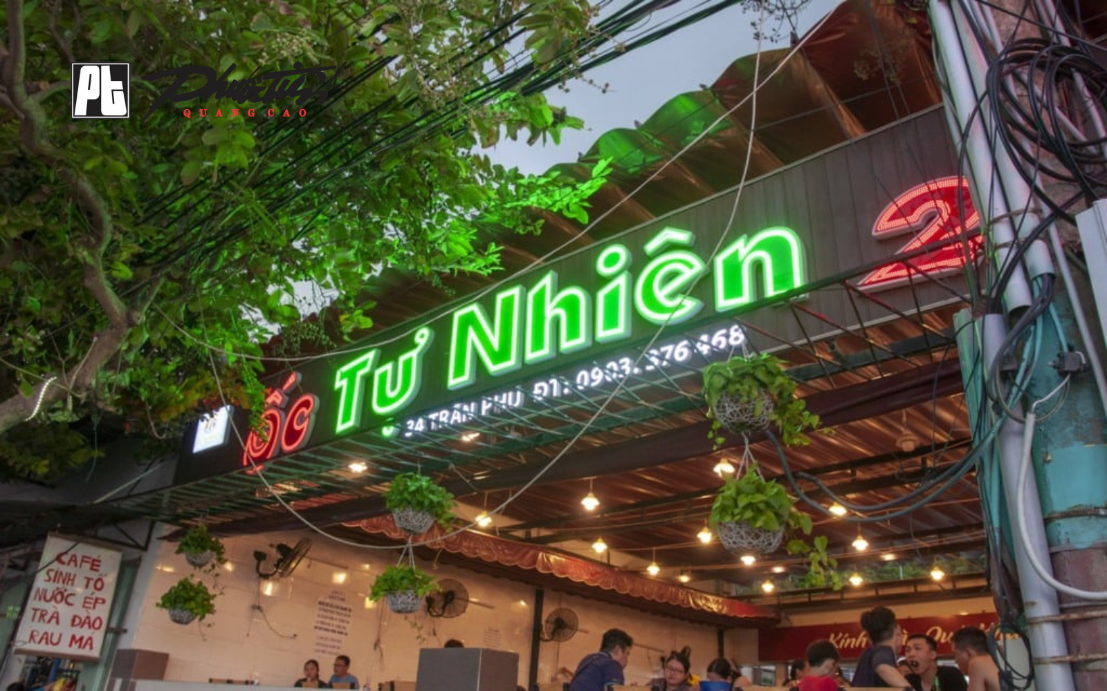 Mẫu bảng hiệu quán ốc tự nhiên đẹp