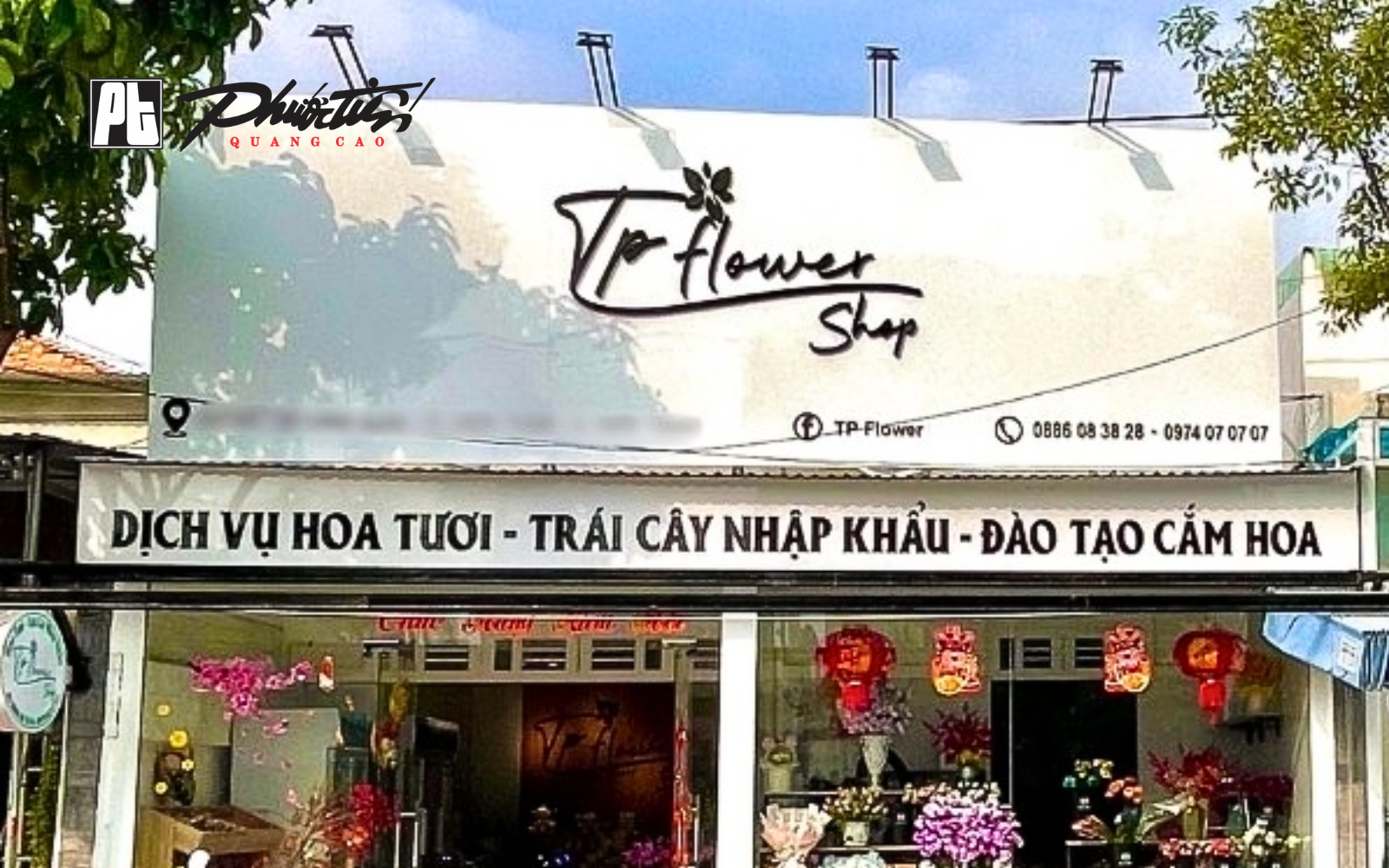 Mẫu bảng hiệu shop hoa tươi đẹp
