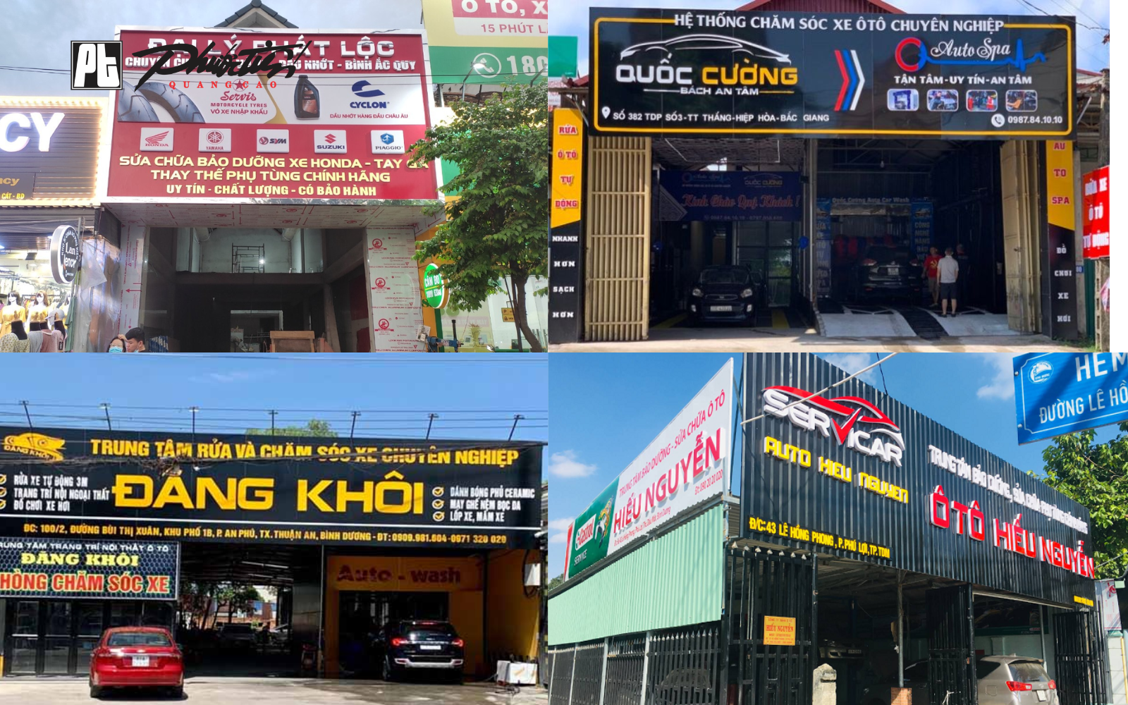 Biển hiệu sửa xe đẹp