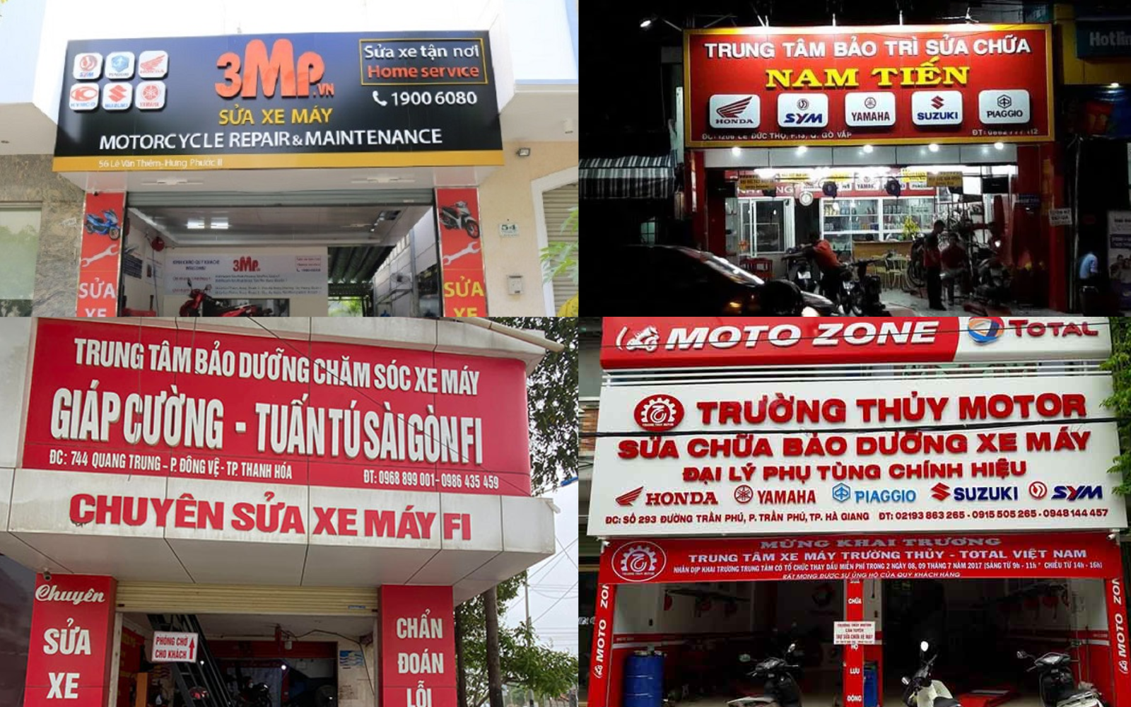 Mẫu bảng hiệu sửa xe đẹp