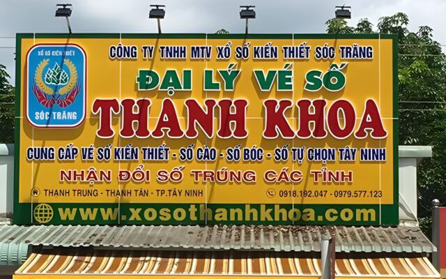 Bảng hiệu đại lý vé số