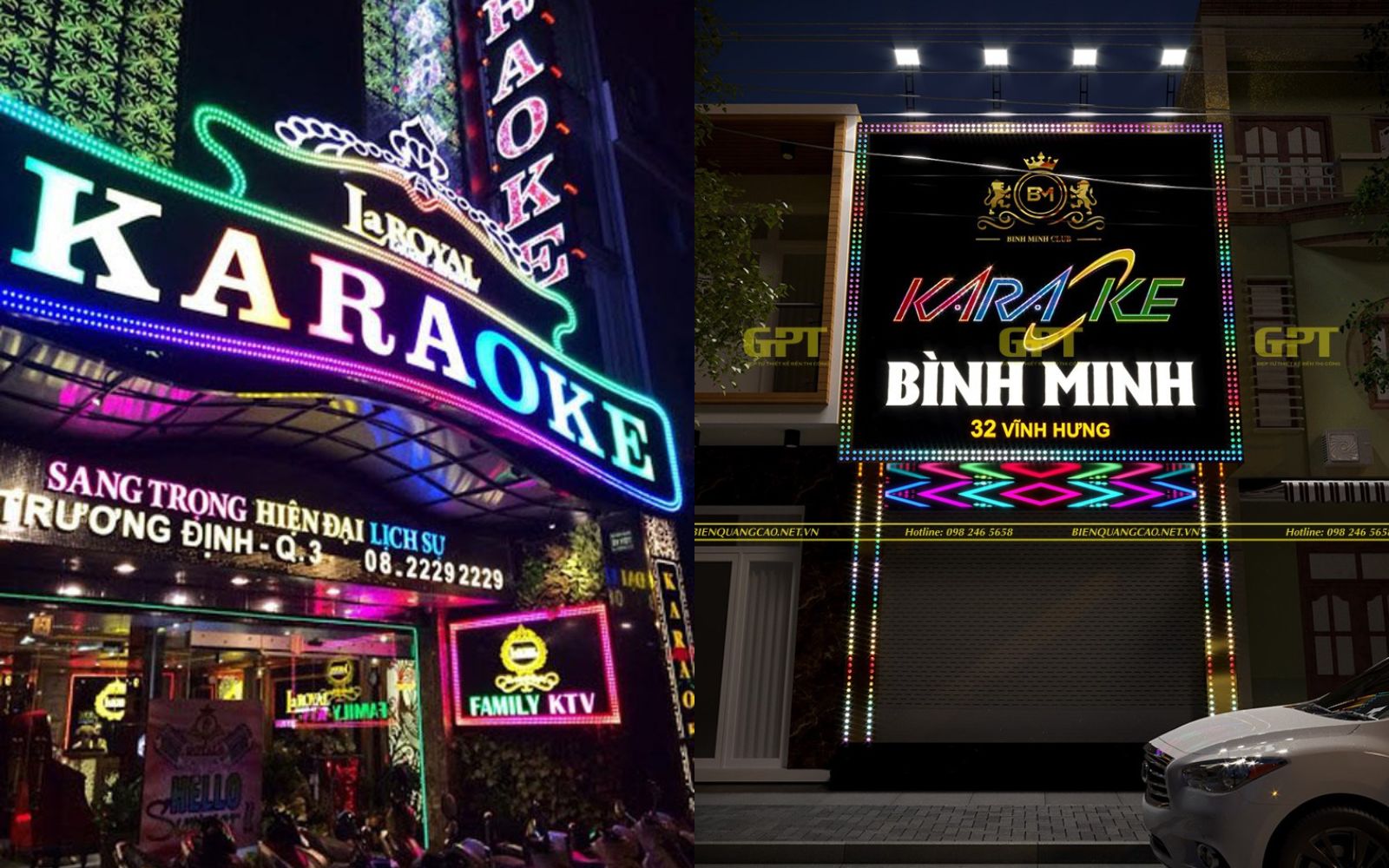 Bảng hiệu karaoke đèn Led Đà Nẵng