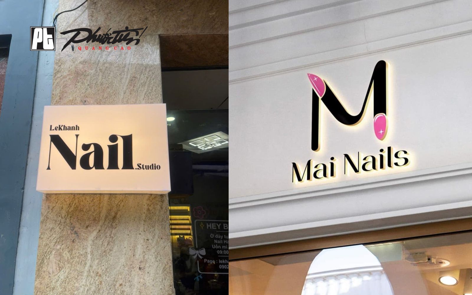 Làm bảng hiệu nail bằng đèn Led