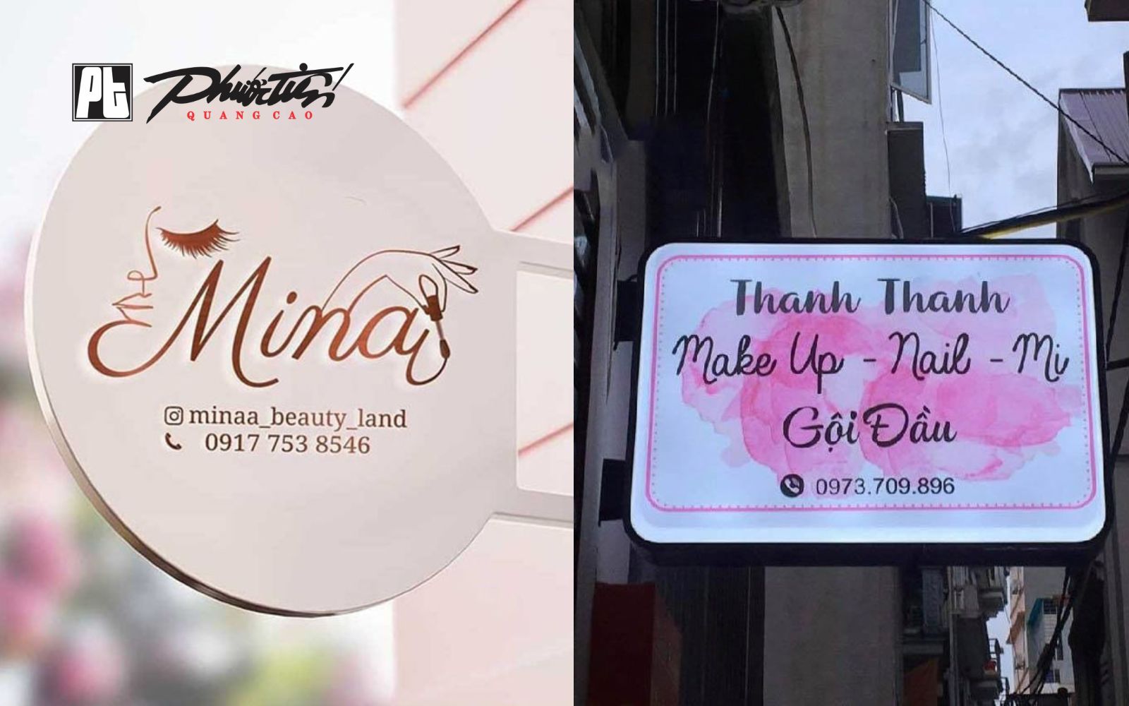 Bảng hiệu nail bằng bạt