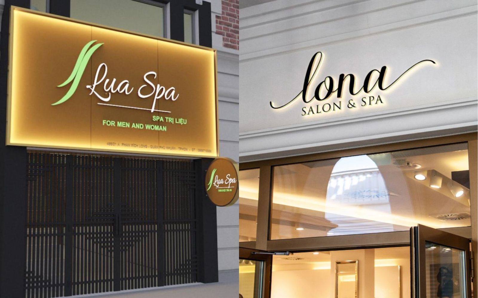 Biển hiệu Spa đèn LED