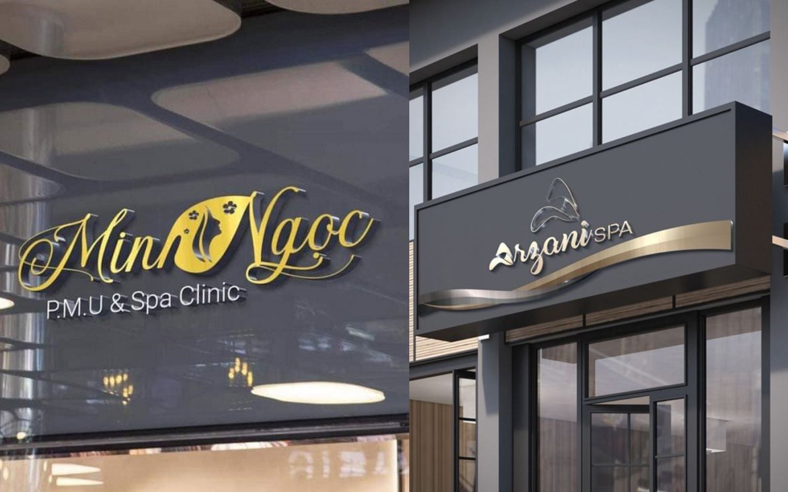 Biển hiệu Spa chất liệu Alu