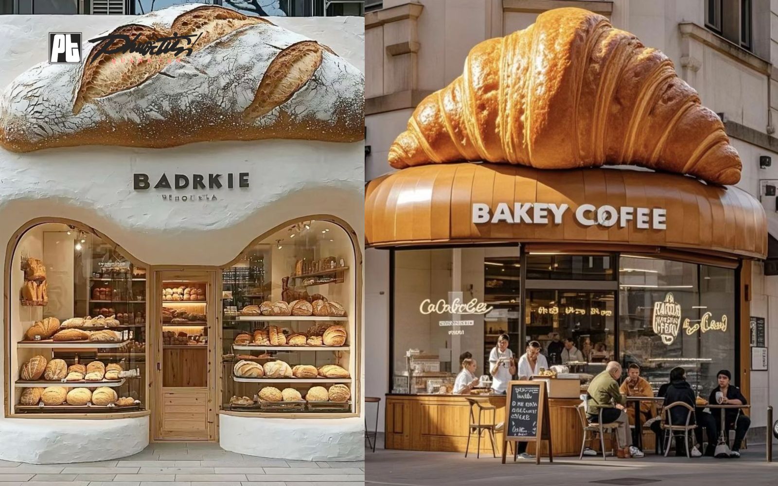 Phong cách thiết kế bảng hiệu tiệm bánh