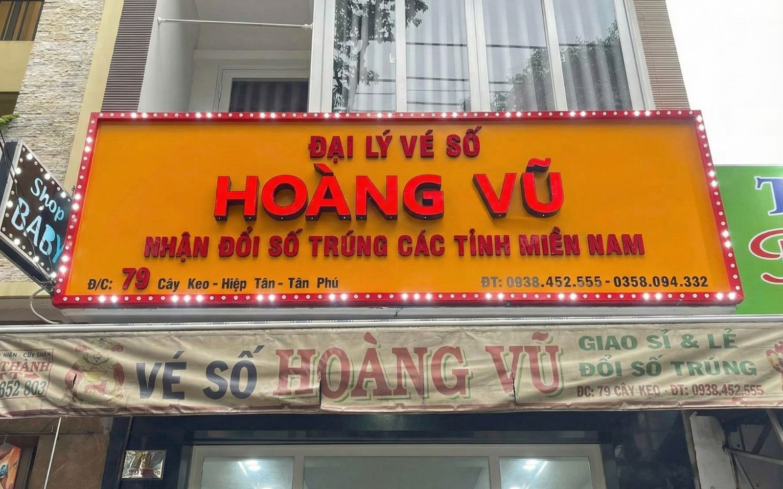 Mẫu bảng hiệu đại lý vé số đẹp