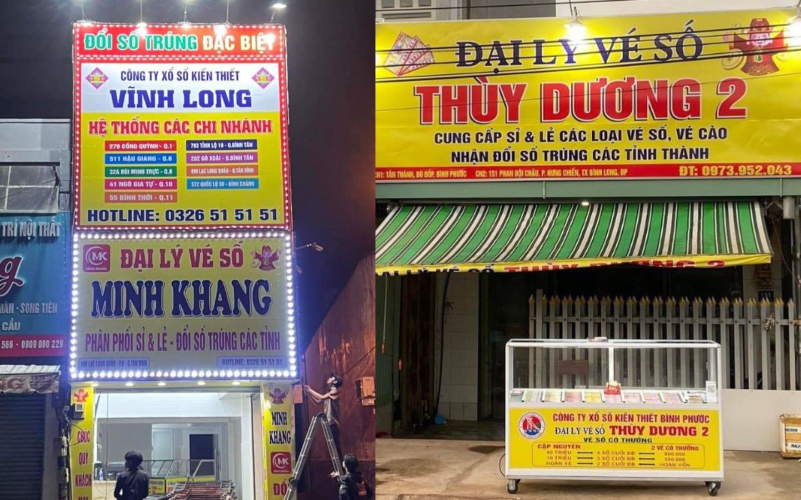 Bảng hiệu vé số bạt Hiflex