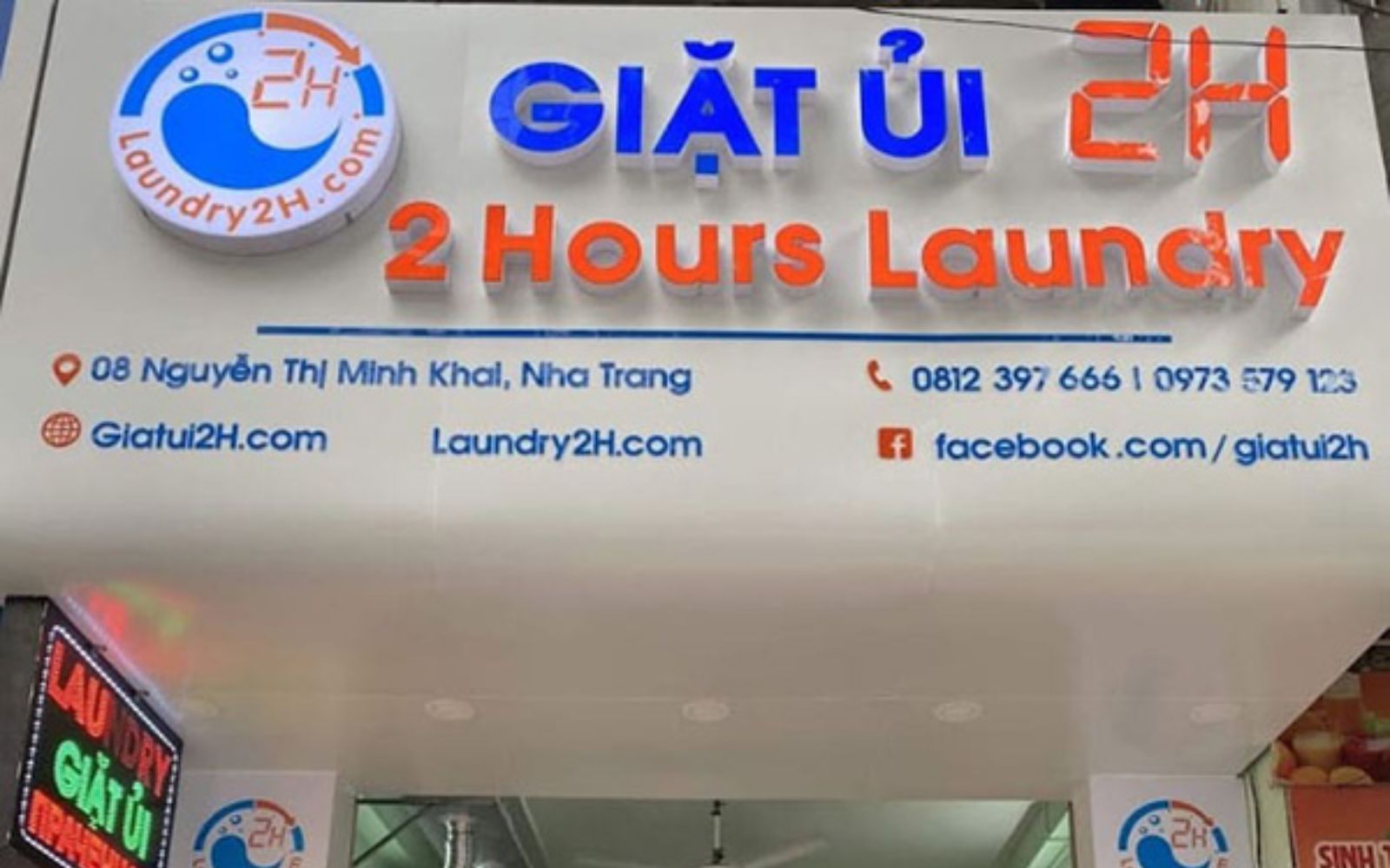 Bảng giặt sấy chữ nổi mica tại Đà Nẵng