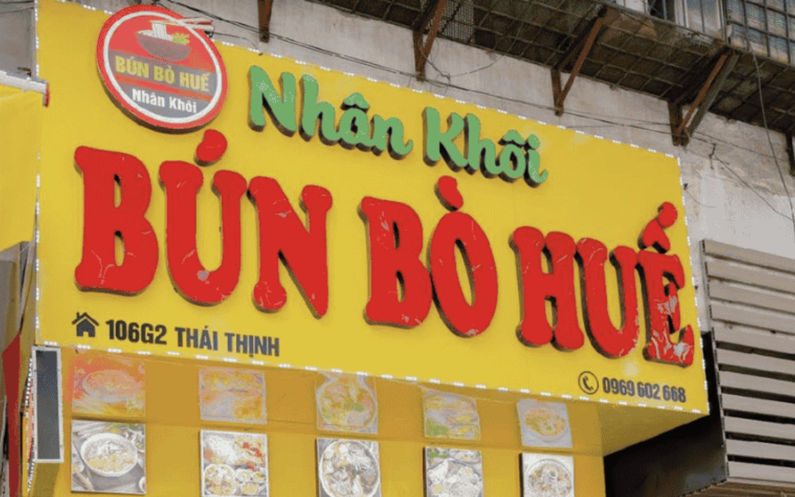 Mẫu bảng hiệu bún bò Huế Đà Nẵng đẹp