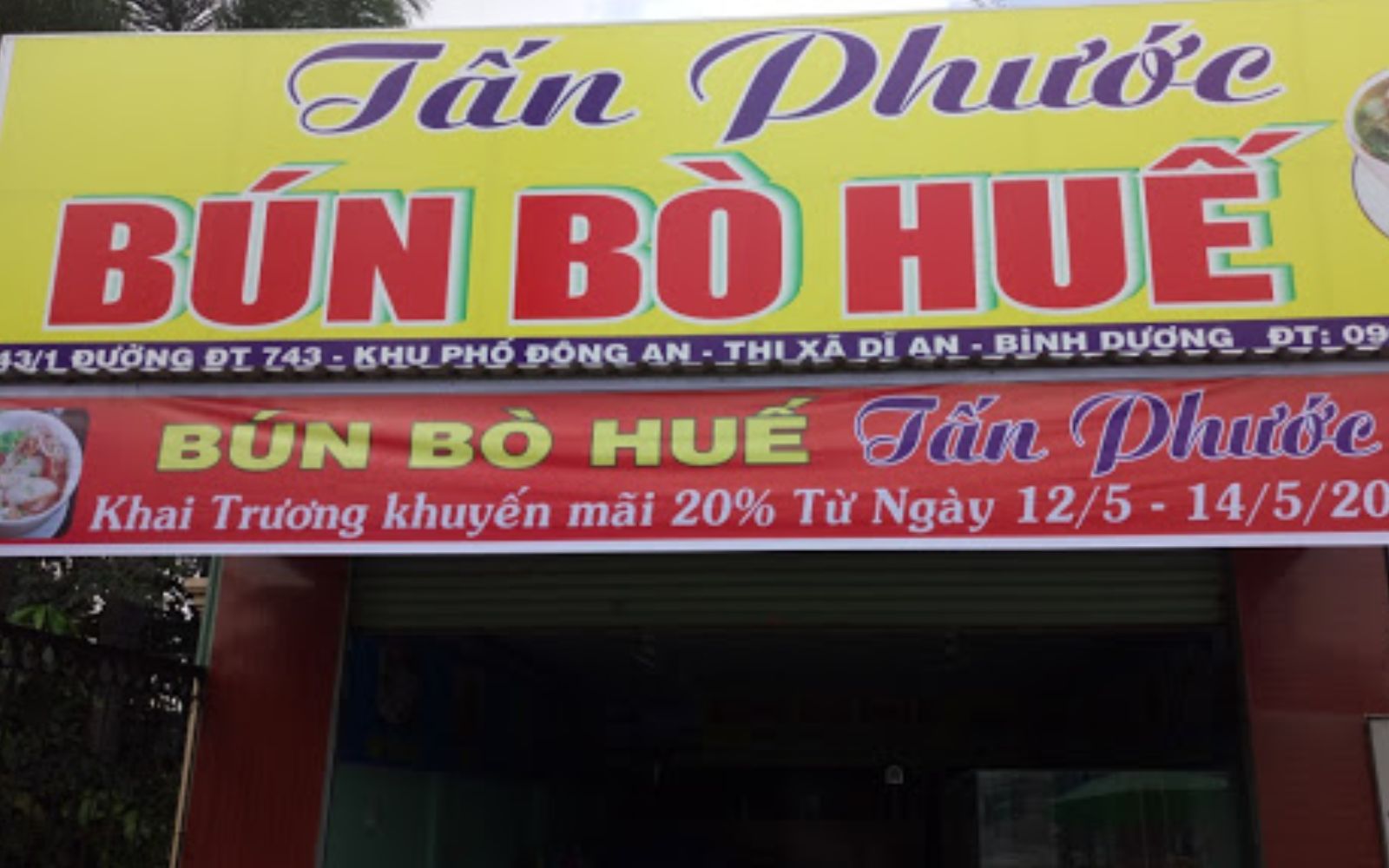 Mẫu bảng bún bò Đà Nẵng đẹp