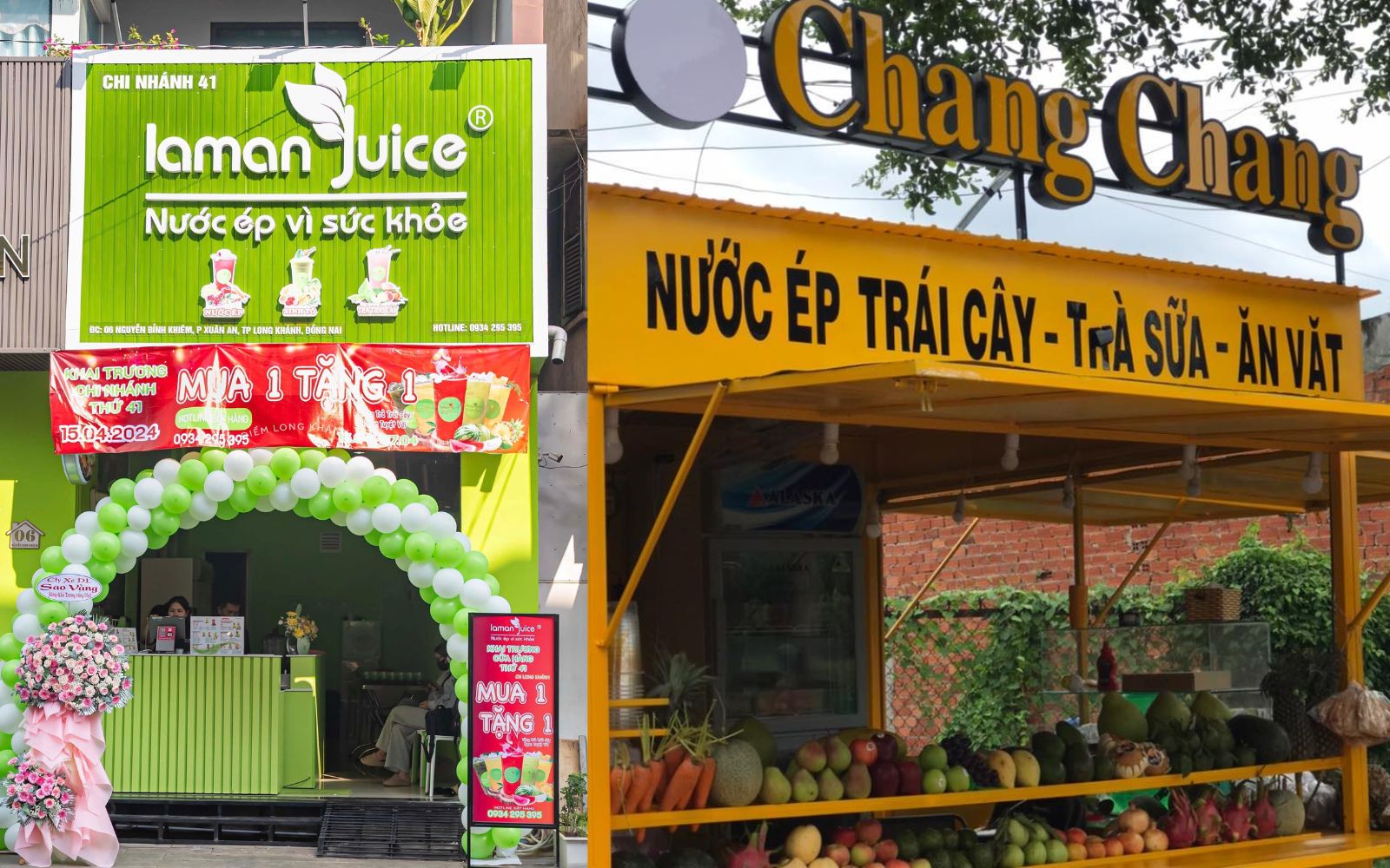 Mẫu bảng hiệu nước ép, sinh tố Đà Nẵng