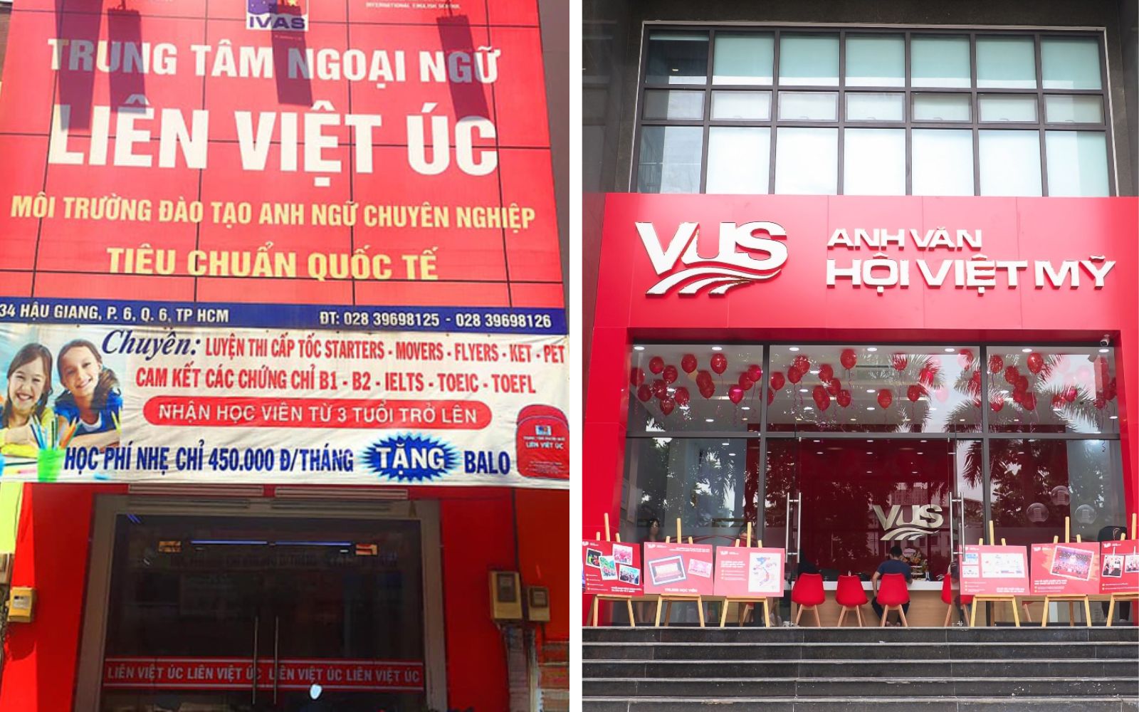 Mẫu biển hiệu dạy thêm trung tâm tiếng anh