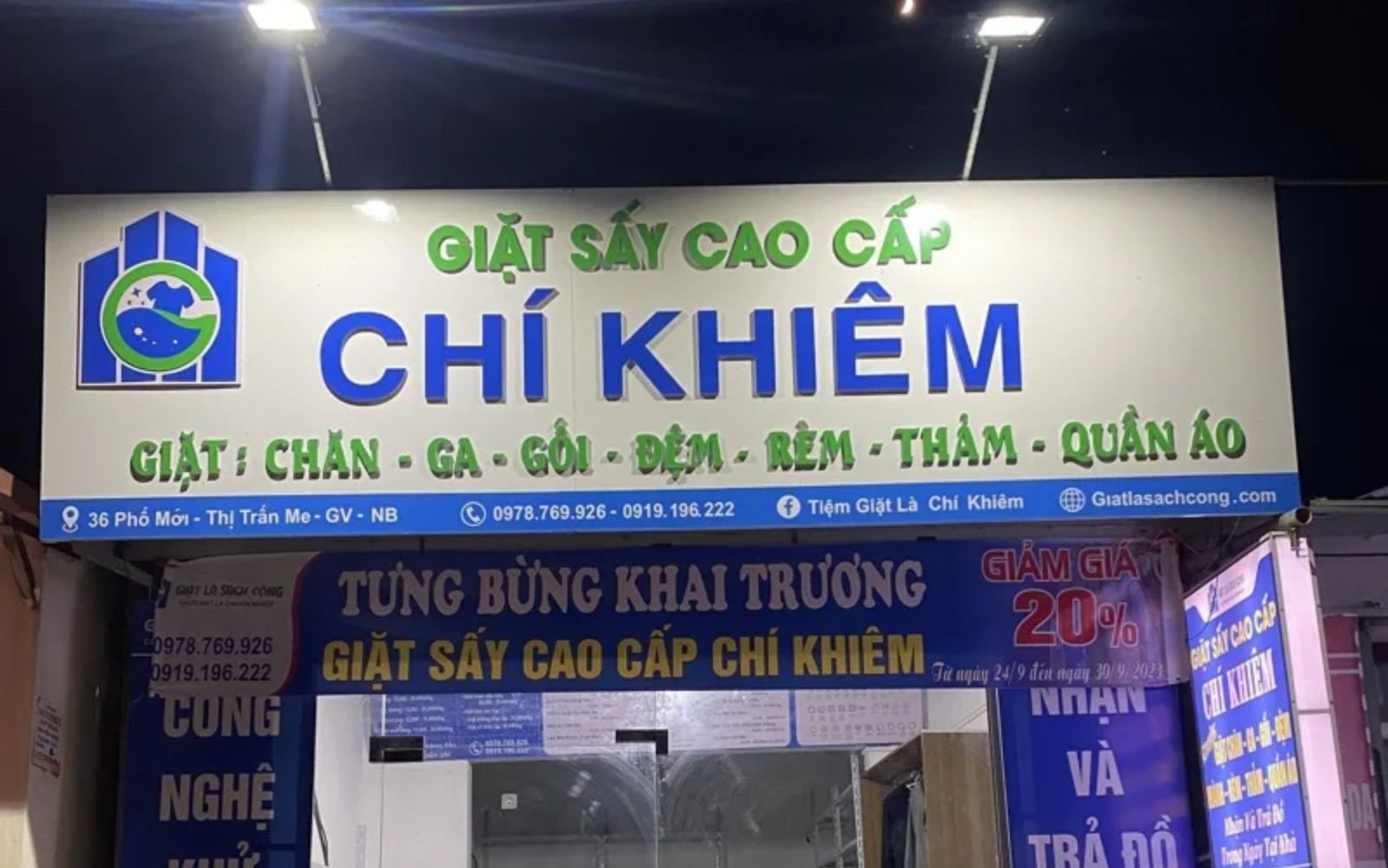 Mẫu thực tế bảng giặt sấy tại Đà Nẵng