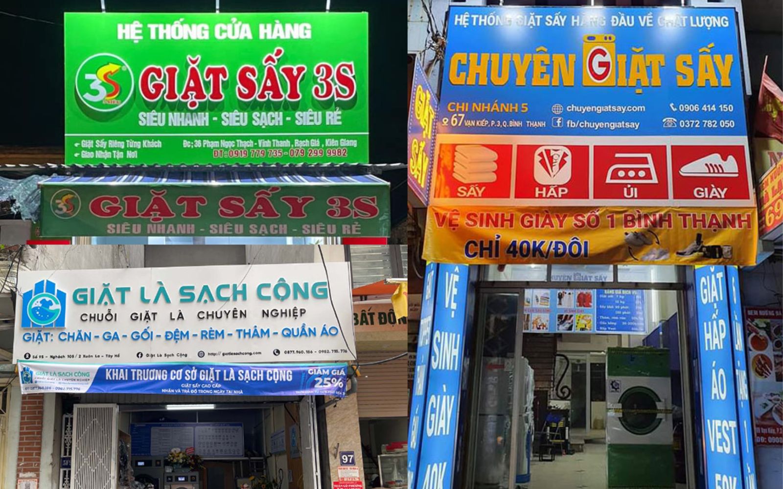Mẫu thực tế bảng giặt sấy tại Đà Nẵng